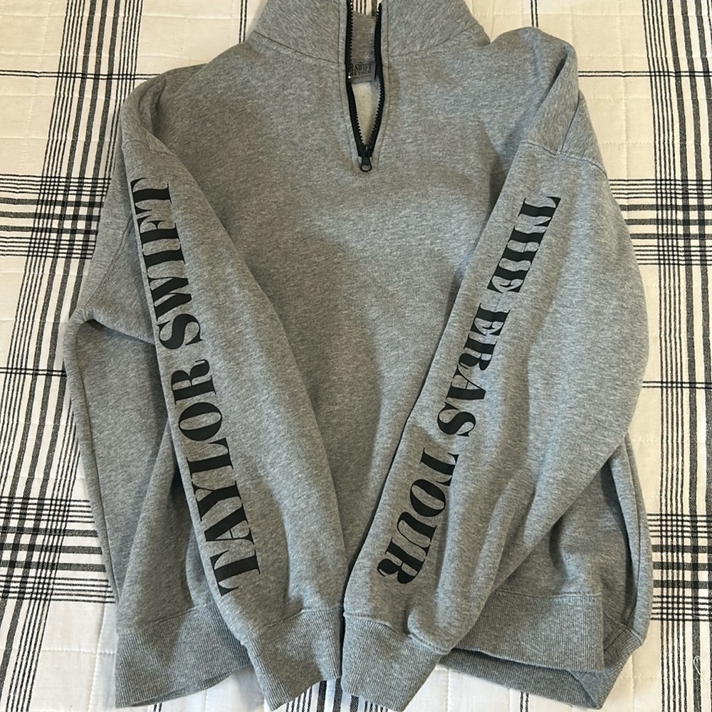 Taylor swift official Grey Quarter Zip Sweatshirt size medium